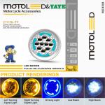 Motorcycle Headlight YAYE GM125 6 inch Length Dual Color Turn Signal and DRL