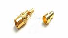 High Performance Brass Bulkhead Coax Connectors , MMCX Straight Crimp Connector
