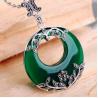 Buy cheap Thai Silver Green Agate Pendant Necklace Marcasite Retro Jewelry(N11061GREEN) from wholesalers