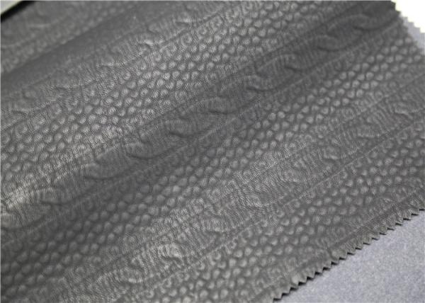 Buy cheap Carbon Black PU Washed Leather Handfeeling No Fading For Clothing Fabric from wholesalers