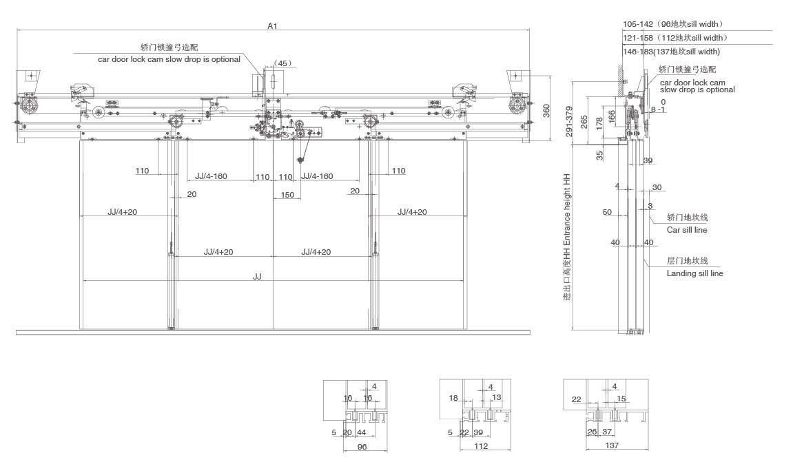 THP161-27A Elevator Spare Parts Delocking On Door Panel Available CE Certified