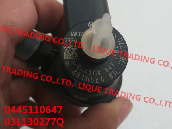 Buy cheap BOSCH 0445110647 Common rail injector 0445110647 / 0 445 110 647 for VOLKSWAGEN 03L130277Q 03L130277J, 03L 130 277Q from wholesalers