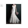 Buy cheap Backless Lace Mermaid Bridal Gowns Off White Sleeveless Heavy Beaded from wholesalers
