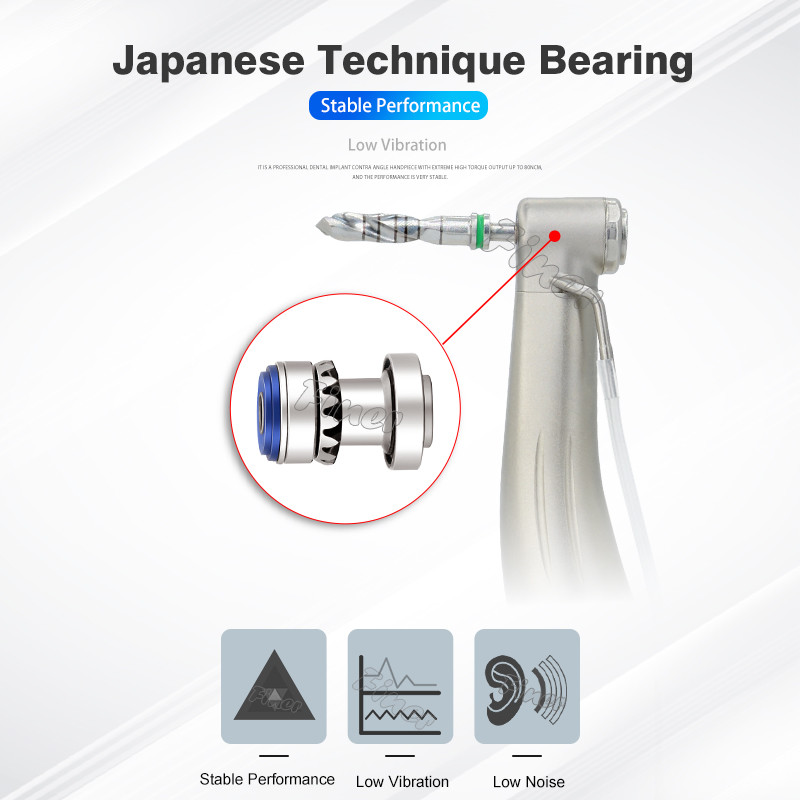 2000rpm Contra Angle Handpiece Dental Surgery 20/1 Implant Handpiece With Fiber Optical