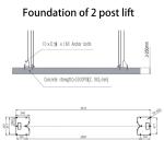 Hydraulic Double Cylinder 4T Two Post Car Lift For Workshop