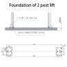 Buy cheap Gantry Design 4T 2 Post Car Lift Connect On Bottom from wholesalers