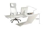 Elegant Manager Office Furniture Creative Special Shape With White Baking Paint