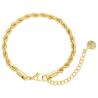 Buy cheap WomenTwisted Gold Chain Bracelet Gold Plated Stainless Steel Bracelet from wholesalers