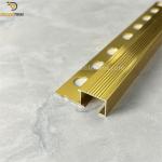 13mm Stair Nosing Tile Trim Box Shape Shiny Gold Color 6063 T5 Aluminum