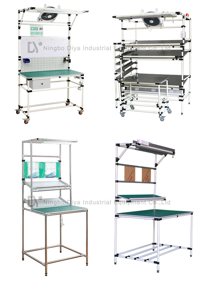Polished Surface Production Industries Workbench , Unilateral Beige Heavy Duty Workbench