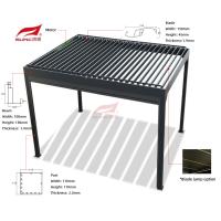 Buy cheap Waterproof Manual Louvered Pergola Outdoor Aluminium Garden Gazebo 4x4m product