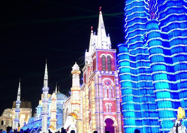 Buy cheap True Proportion Modern High Rise Building Lantern Display Festival Longlife from wholesalers