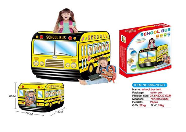 Buy cheap School Bus Shaped Children's Pop Up Toy Tent , Foldable Pop Up Playhouse Tent from wholesalers