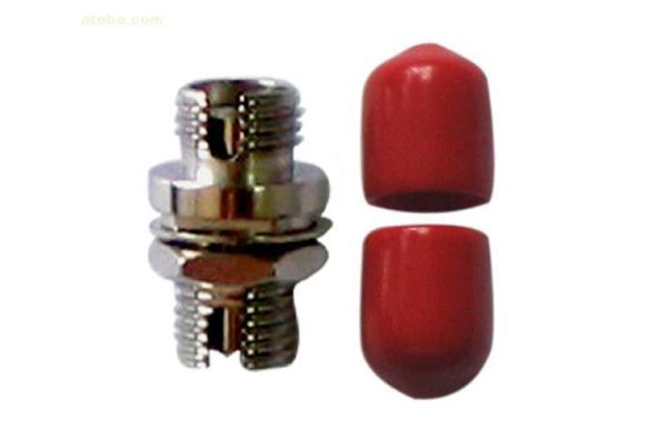 Red color Ceramic or Bronze Sleeve FC Fiber Optic Adapter contains the