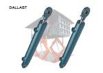6 Inch Hydraulic Lift Cylinder Hoist Piston Type , Double Acting Telescopic