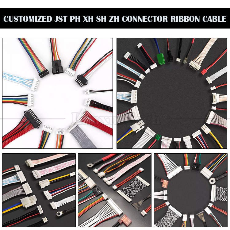Custom JST 2.54 2.0 1.0 Pitch Female PH XH ZH SH VH Flat Ribbon Cable for Computer Hard Drive LCD Panel