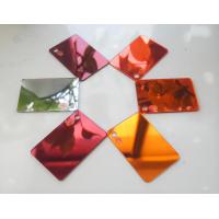 Buy cheap Adhesive Coloured Mirror Acrylic Gold Silver With PE Film Plastic Board Panels product