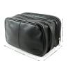 Buy cheap Genuine Leather Toiletry Bag Grooming Shaving Accessory Dopp Kit Portable Travel Organizer with Three-layered from wholesalers