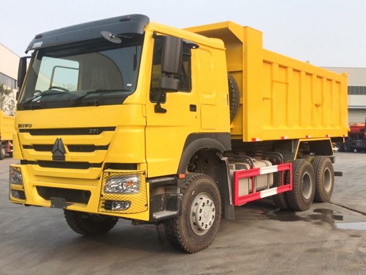 10 Wheels 371hp 6x4 Used 25 Ton Howo Dump Truck With Cargo Tank Length 5.3-6.2M