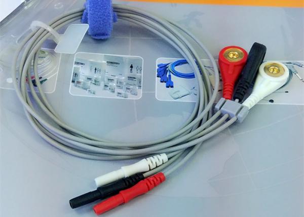Buy cheap Din 3 leads ECG Leadwires medical equipment Accessories , Holter ECG Cable from wholesalers