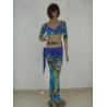 Buy cheap Blue Sweetheart Neckline Tops Long Dress Pants Ladies 2 Piece Dance Costumes from wholesalers