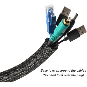 Flame Resistant VW1 Self Wrapping Split Braided Sleeving Expandable