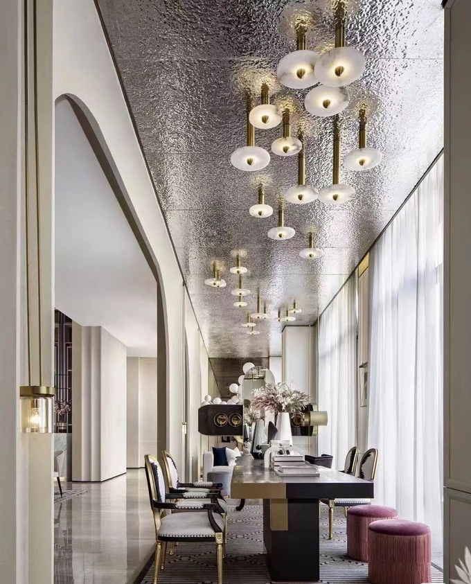 0.25mm Water Ripple Stainless Steel Sheet Customizable Size Color Decorative Ceiling Panels