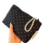 POLKA DOT BLACK MAKEUP BAG SWEET SKINCARE STORAGE BAG CARRYING PORTABLE COIN