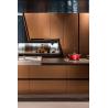 Buy cheap Rose Gold Modern Kitchen Cabinet With Geometric Lines And Stainless Steel Durability from wholesalers