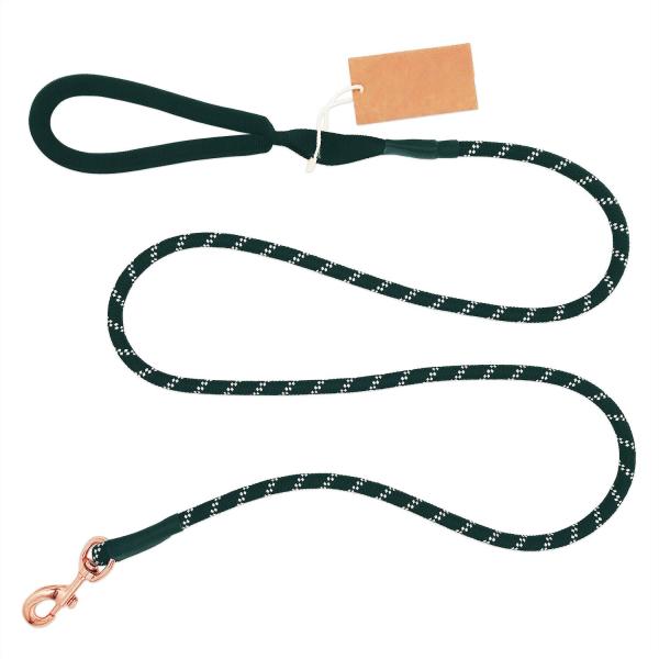 Buy cheap Non Slip Handle Nylon Dog Harness Leash With Rose Gold Carabiner 6ft Strong Climbing Rope from wholesalers
