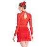 Buy cheap Long Sleeves Stunning Tap Costume Rows Fringes Mock Neck Dance Dress Performance Wear from wholesalers