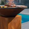 Buy cheap Wood Burning Metal Outdoor BBQ Table Corten Steel Fire Pit Barbecue Grill from wholesalers