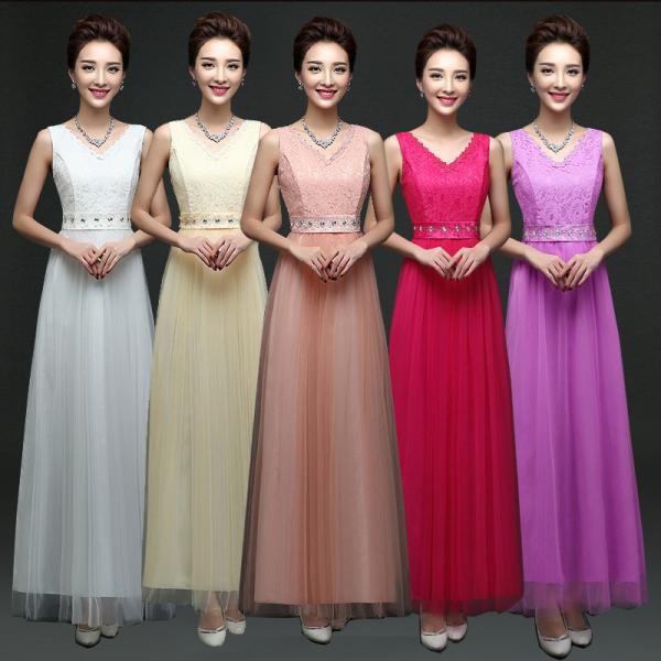 Deep V Neck Lace Cute Dress Butterfly Bride Dresses Factory Wholesale Bridesmaid