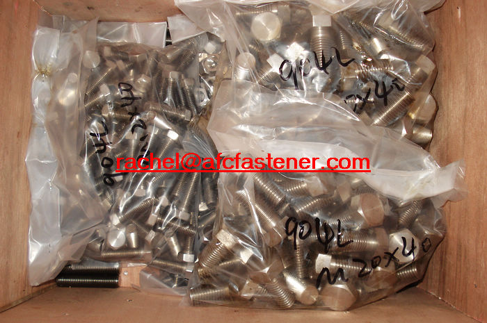 Inconel625 GH3625 GH625 W.Nr 2.4856 NA21 Hex bolt UNS N06625 bolt NiCr22Mo9Nb