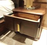 Durable European Solid Wood Furniture / Solid Wood Nightstand Simple Handles