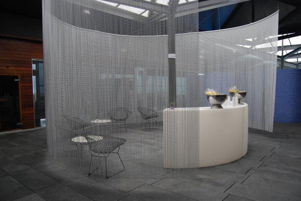 Buy cheap Dekoration Gold Aluminum Chain Curtain 1m-3m Stainless Steel Mesh Curtain from wholesalers