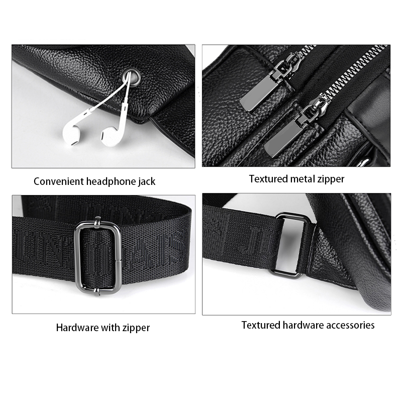 Unisex Fashion Sling Zipper Chest Bag Waterproof Crossbody Sport Bag Custom Logo