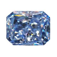 Buy cheap VVS 1ct Crushed Ice Radiant Cut Loose Moissanite Diamond Blue Melee Moissanite product
