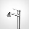 Buy cheap Chrome Basin Mixer Faucet Deck Mounted Bathroom Faucet Single Lever from wholesalers
