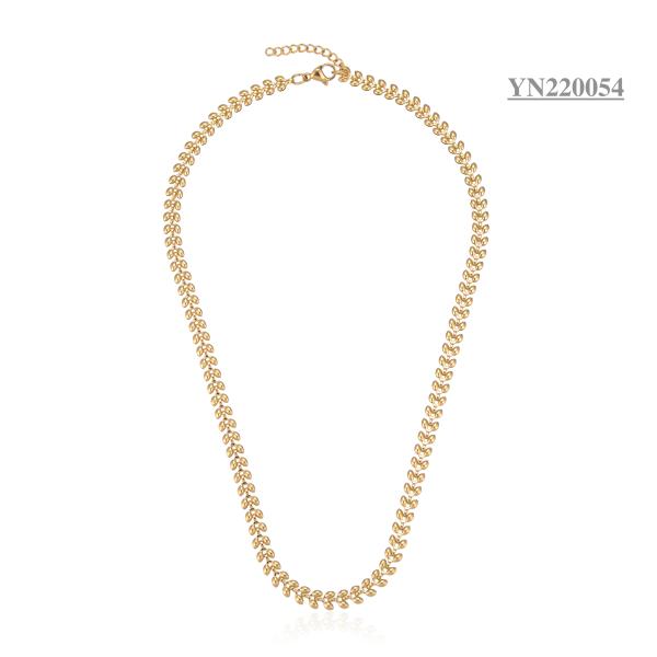 Buy cheap noble style brand 3d olive leaf pendant torque 18k Gold Stainless Steel Necklace from wholesalers