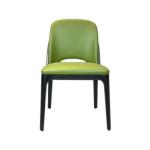 Indoor Dining Room Ash Wood Leather Chair Without Armrest Fixed 500mm*600mm