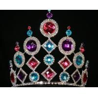 Buy cheap 4 inch to 6 inch tall rhinestone pageant crowns and tiaras wholesale supplier of product