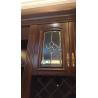 Buy cheap Leaded glass cabinet door insert brass came from wholesalers