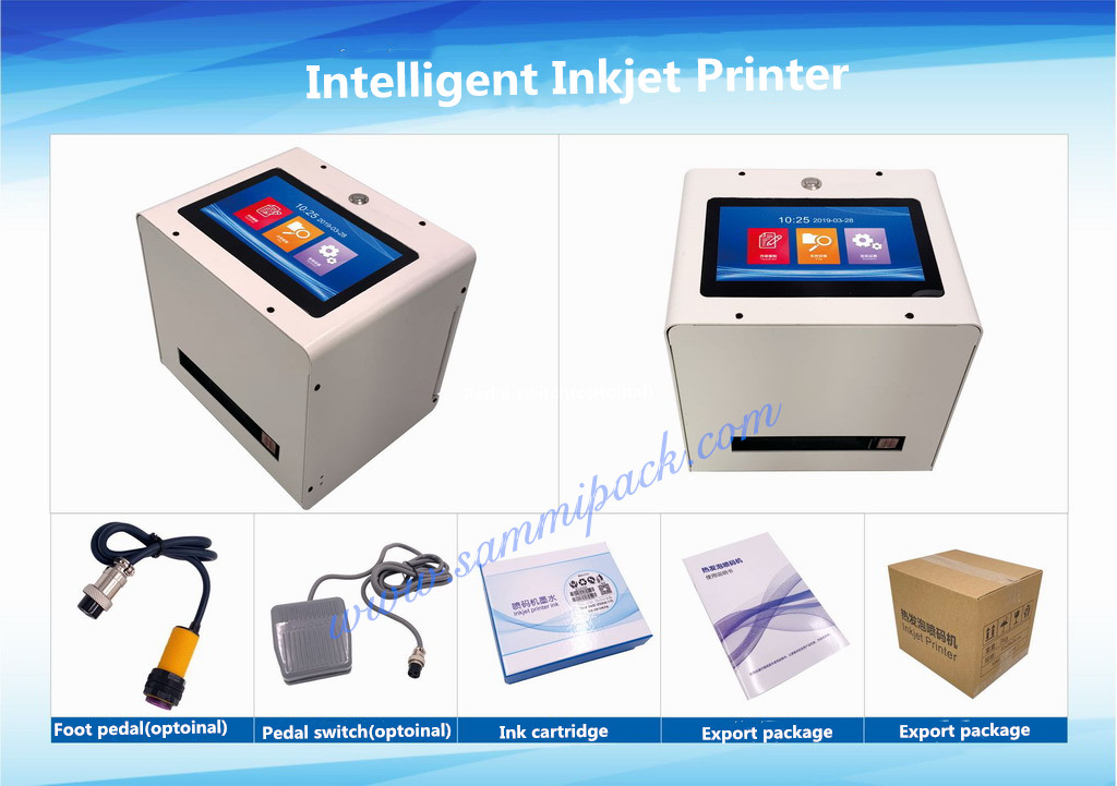 Plastic Bag Bottle Desktop Static Manual Mfg Exp Digital Bar QR Date Code Printer Inkjet Expiry Date Batch Coder