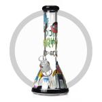 13.5 Inches Beaker Bong Heady 7MM Glass Smoking Pipe Rick and Morty Art Glass