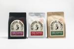 Flat Bottom Kraft Paper Coffee Bags With Valve And Zipper