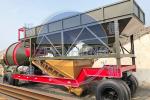 Precast Cement Sand 35m3 Concrete Mixing Plant Mobile Drum Mix Plant
