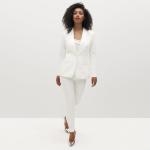 38% Poly Womens White Pants Suits Dressy 19% Rayon