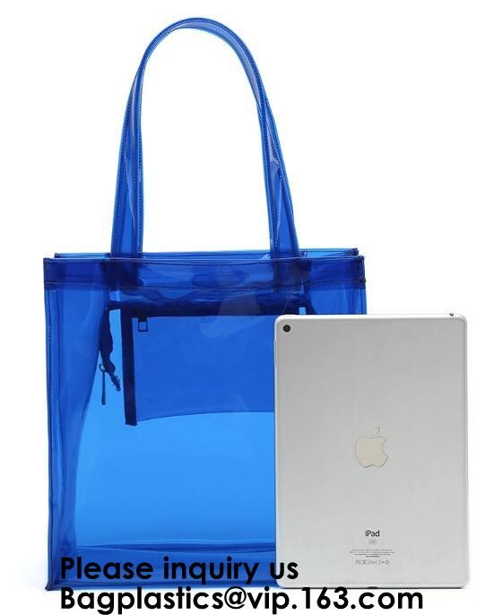 Clear PVC Sling Bag With Zipper Bag And Shoulder Strap, Clear PVC Large Handbag With Small Pouch,Bagease, Bagplastics