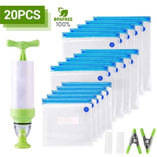 Quality Reusable Sealing Storage Food Vacuum Sealed Bags Clips Sous Vide Bags for sale
